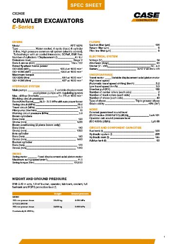 Picture of SPECSHEET - CX240E